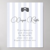 Bitty Bow Oh Boy Baby Dusche Windeln Schild (Vorne)