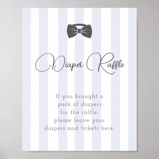 Bitty Bow Oh Boy Baby Dusche Windeln Schild (Vorne)