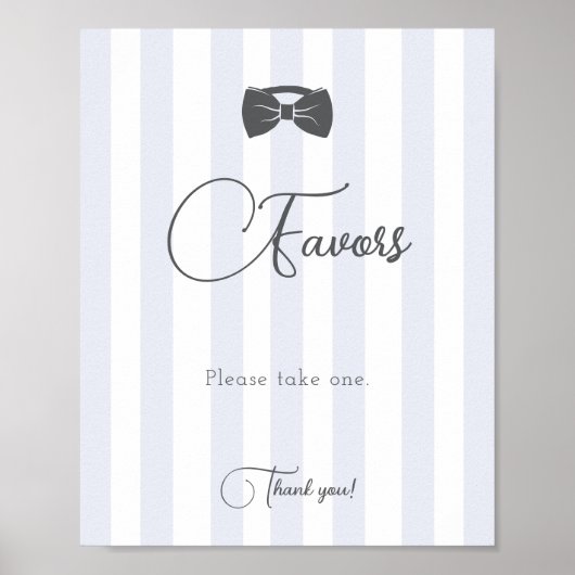 Bitty Bow Oh Boy Baby Shower Favoriten Poster (Vorne)