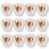 Bitty Butterfly 12 Aufkleber (Vorderseite)