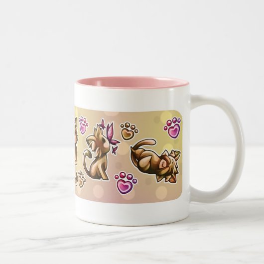 BittyKitty Zweifarbige Tasse (Rechts)