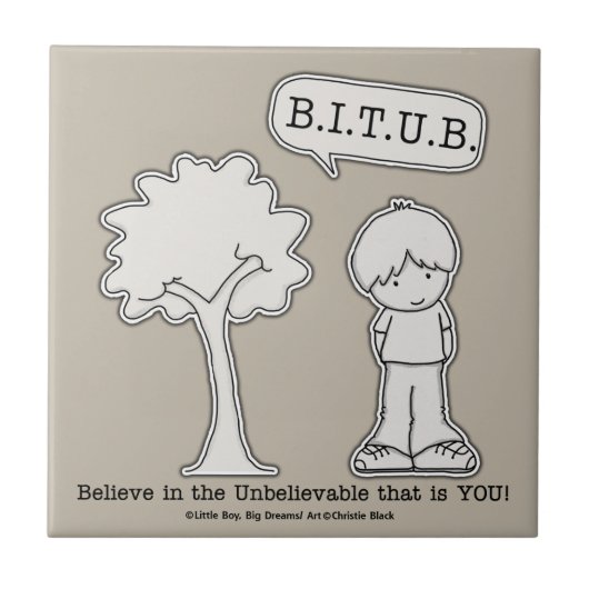 BITUB-Muster (Glauben an das Unglaubliche) Fliese (Vorderseite)