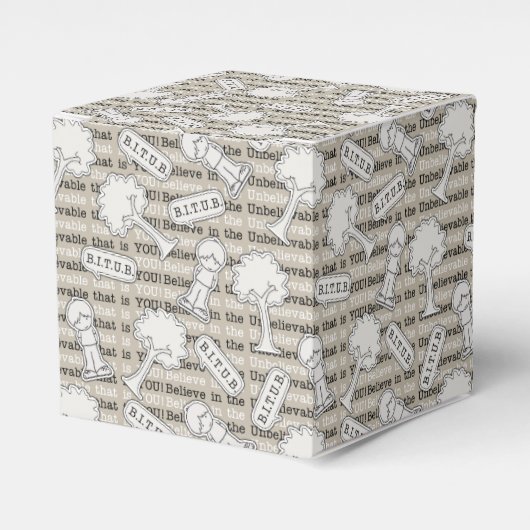 BITUB-Muster (Glauben an das Unglaubliche) Geschenkschachtel (Vorderseite)