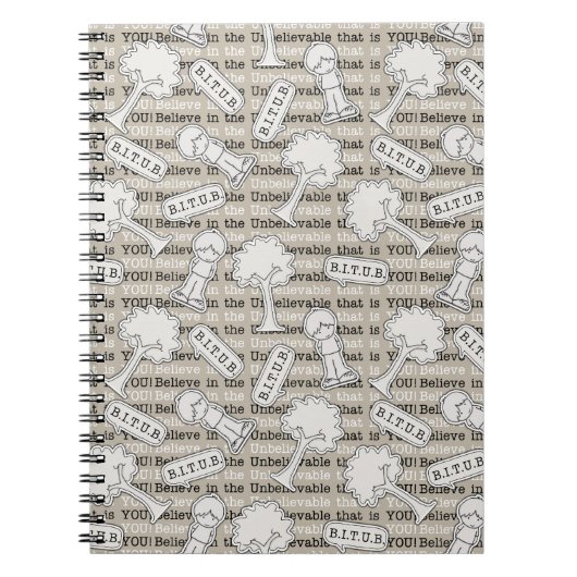 BITUB-Muster (Glauben an das Unglaubliche) Notizblock (Vorderseite)
