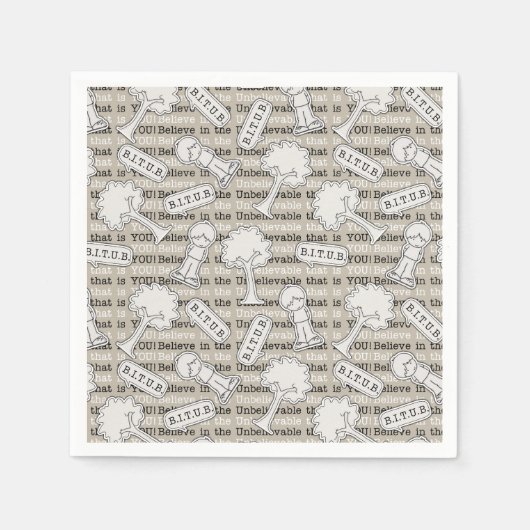 BITUB-Muster (Glauben an das Unglaubliche) Serviette (Vorderseite)