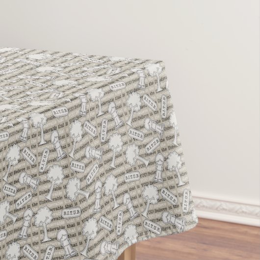 BITUB Muster (Glauben an das Unglaubliche) Tan Tischdecke (Beispiel)