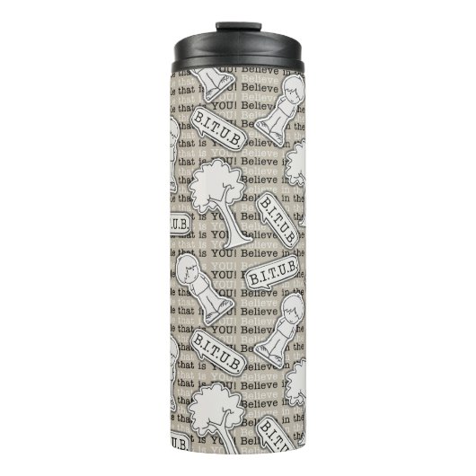 BITUB-Muster (Glauben an das Unglaubliche) Thermosbecher (Vorderseite)