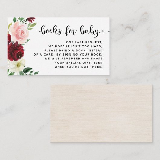 Bitug für das Blumenbuch des Burgund Begleitkarte (Vorne/Hinten)