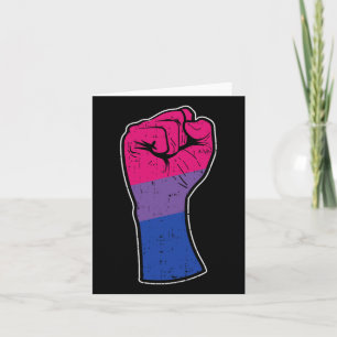 Biual Fist Bi Pride Flag Support Resist Rights Lgb Karte