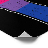 Biual Fist Bi Pride Flag Support Resist Rights Lgb Poster (Ecke)