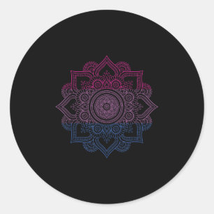 Biual Lgbt Mandala Bi Pride Biuality LGBT Support Runder Aufkleber