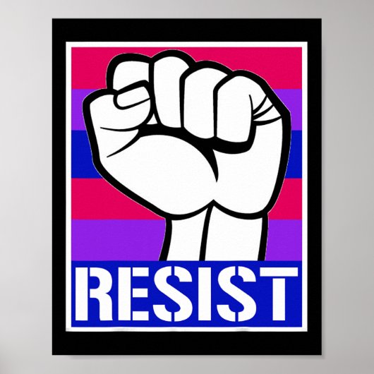 Biual Pride Resist Parade Party Lgbtq Flag Geschen Poster (Vorne)