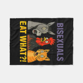 Biuals essen was überraschend Hühnerkatze zum LGBb Fleecedecke (Vorderseite (Horizontal))