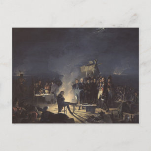 Bivouac von Napoleon Before Wagram Postkarte