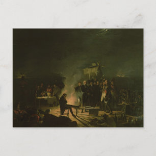 Bivouac von Napoleon I. über Schlacht auf dem Schl Postkarte