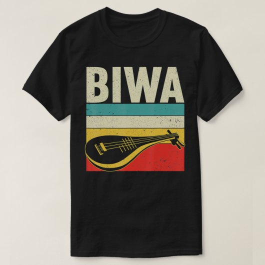 BIWA Asian Retro Instrument Design für Musik  T-Shirt (Design vorne)