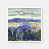 Biwa-See, Japan, Vintage Landschaftsmalerei Serviette (Vorderseite)