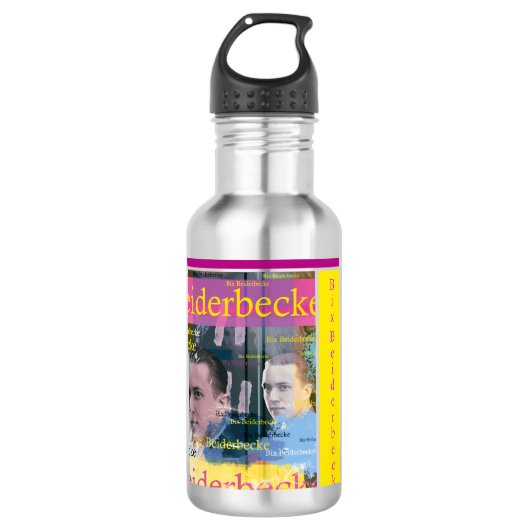 Bix Beiderbecke Edelstahlflasche (Vorderseite)