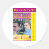 Bix Beiderbecke Runder Aufkleber (Vorderseite)