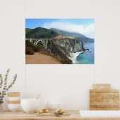 Bixby Bridge an der kalifornischen Urküste Poster (Küche)