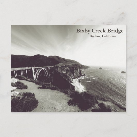 Bixby Bridge, Big Sur, Kalifornien, USA Postkarte (Vorderseite)