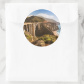 Bixby Bridge, Big Sur, Kalifornien, USA Runder Aufkleber (Tasche)