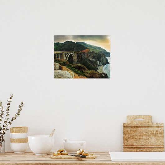 Bixby Bridge Big Sur Print Poster (Küche)