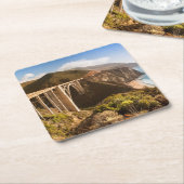 Bixby Brücke, großes Sur, Kalifornien, USA Rechteckiger Pappuntersetzer (angewinkelt)