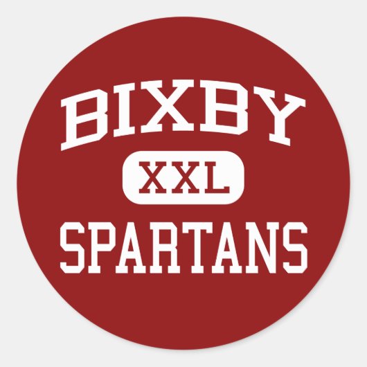 Bixby - Spartans - Mittelschule - Bixby Oklahoma Runder Aufkleber (Vorderseite)