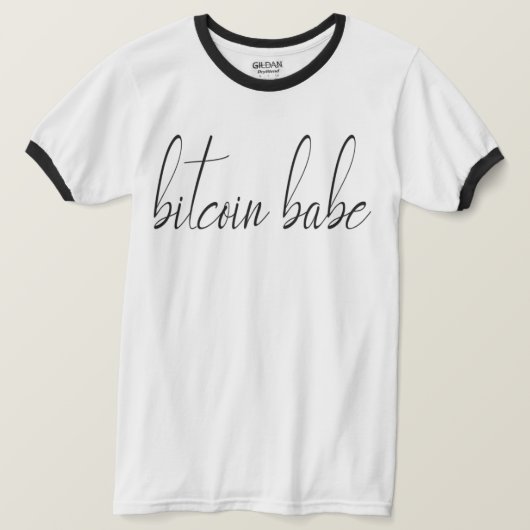 Biycoin Babe Shirt - Schwarz und Weiß (Design vorne)