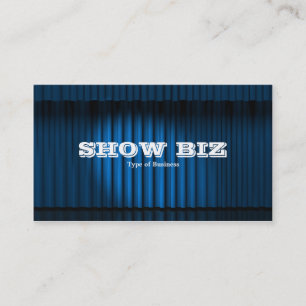 Biz Blau anzeigen - Weißer Text Visitenkarte