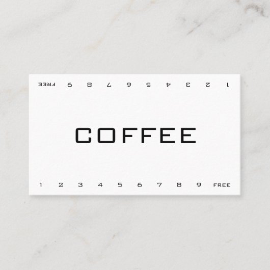 Biz Double Number Loyalty Coffee Punch Card Treuekarte (Vorderseite)