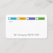 Biz-Karten mit Farbkästchen Visitenkarte (Rückseite)