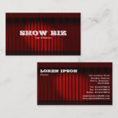 Biz Red - White Text anzeigen Visitenkarte (Vorne/Hinten)