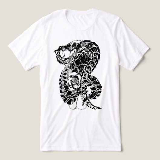 Bizarre Abstrakt Surreal Serpentine Insektile Art Tri-Blend Shirt (Design Vorderseite)
