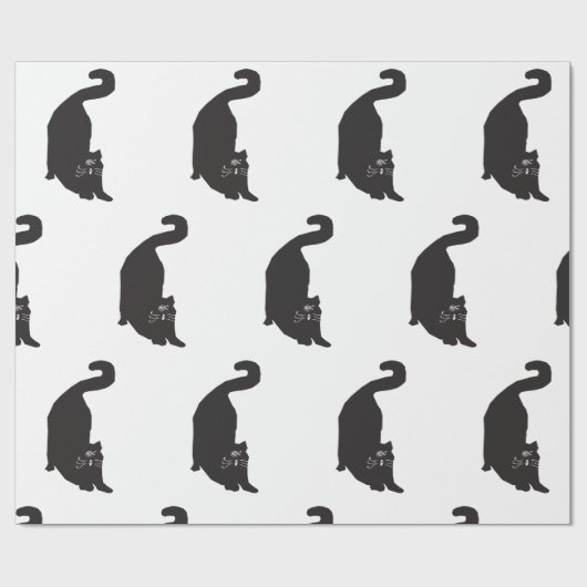 Bizarre Black Cat Geschenkpapier (Flach)
