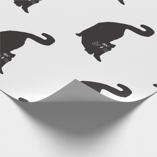 Bizarre Black Cat Geschenkpapier (Ecke)