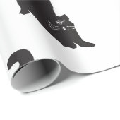 Bizarre Black Cat Geschenkpapier (Rolleneckpunkt)
