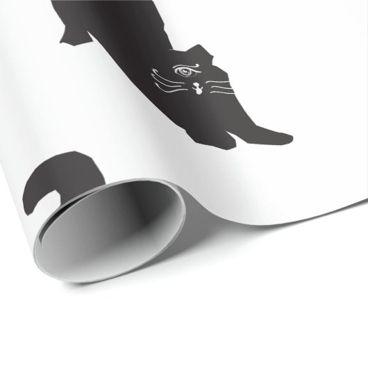 Bizarre Black Cat Geschenkpapier (Rolleneckpunkt)
