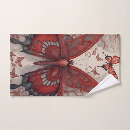 Bizarre Butterfly Insekt Art Badhandtuch Set (Handtuch)