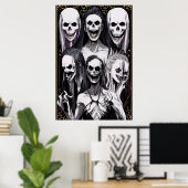 Bizarre cool family portrait | AI Art Poster (Heimbüro)