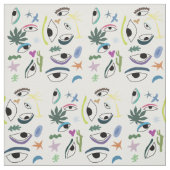 Bizarre Eyes Moderne Kunst  Stoff (Muster)