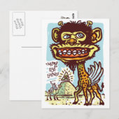 Bizarre Giraffe in Ägypten Postkarte (Vorne/Hinten)