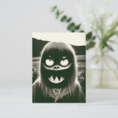 Bizarre Halloween Postkarte (Stehend Vorderseite)