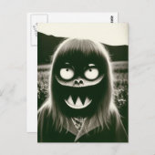Bizarre Halloween Postkarte (Vorne/Hinten)
