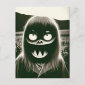 Bizarre Halloween Postkarte (Vorderseite)
