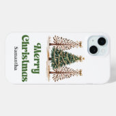 Bizarre Leopardenprint-Weihnachtsbäume mit individ Case-Mate iPhone Hülle (Rückseite (Horizontal))