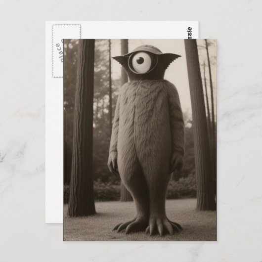Bizarre One Mit Augen Forest Monster Halloween Postkarte (Vorne/Hinten)