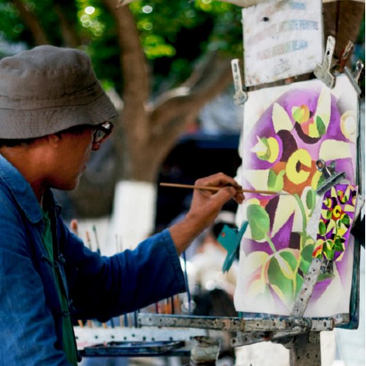 Bizarre Passiflora Blume Geometrische Kunst, Abstr Leinwanddruck