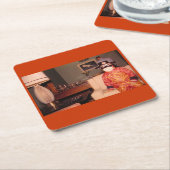 Bizarre-seltsames Halloween-Kostüm, Vintag Rechteckiger Pappuntersetzer (angewinkelt)